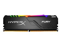 HyperX FURY RGB - DDR4 - kit - 32 Go: 2 x 16 Go - DIMM 288 broches - 2666 MHz / PC4-21300 - CL16 - 1.2 V - mémoire sans tampon - non ECC - noir HX426C16FB3AK2/32