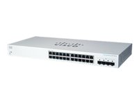 Cisco Business 220 Series CBS220-24T-4G - Commutateur - intelligent - 24 x 10/100/1000 + 4 x Gigabit SFP (liaison montante) - Montable sur rack - remanufacturé CBS220-24T-4GUK-RF