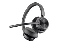 Poly Voyager 4320 - Voyager 4300 UC series - micro-casque - sur-oreille - Bluetooth - sans fil, filaire - USB-C - noir - certifié Zoom 77Z31AA