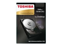 Toshiba X300 - Disque dur - 6 To - interne - 3.5" - SATA 6Gb/s - 7200 tours/min - mémoire tampon : 128 Mo HDWE160EZSTA