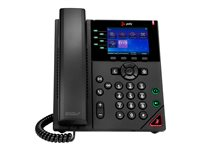 Poly VVX 350 - Téléphone VoIP - (conférence) à trois capacité d'appel - SIP, SRTP, SDP - 6 lignes - noir - compatible GSA Trade - Conformité TAA 89B71AA#AC3